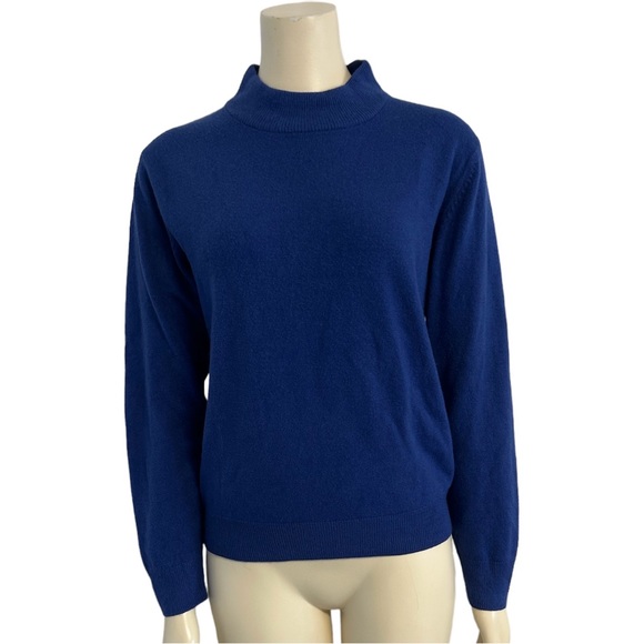 Appleseed's Sweaters Appleseeds Blue Mockneck Sweater Womens Petite